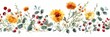 Autumn Marigold, Thistles, and Gerbera Daisy Bouquet with Red Berries on White Background Generative AI
