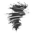 Silhouette Tornado whirlwind black color only