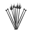 Silhouette wooden matches black color only