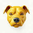 a yellow emoji with a staffy front face who wink of an eye сreated with Generative Ai