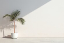 Minimalist Design Meets Retro Nostalgia Featuring A Palm Tree That Evokes The Serene