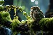Majestic owl protecting its natural habitat., generative IA