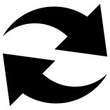 Fototapeta  - refresh icon, simple vector design