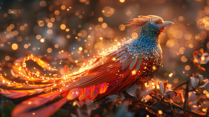 Canvas Print - Magical fairy-tale phoenix bird