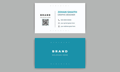Wall Mural - Modern presentation card with company logo. Vector business card template. 