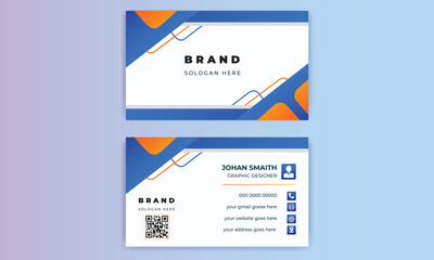Wall Mural - business card flat design template vector