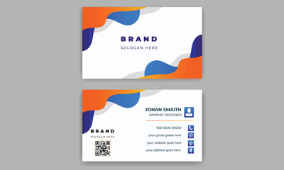 Wall Mural - Clean professional business card template, visiting card, business card template.