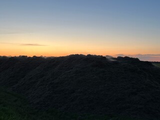 Wall Mural - sunset in the mountains