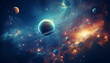 Space galaxy background, 3D illustration of nebulae majesty in the universe astronomy background