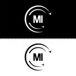 MI letter  logo minimal unique and simple logo design, MI creative modern monogram logo style