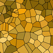 abstract vector stained-glass mosaic background - yellow and brown