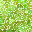 abstract vector stained-glass mosaic background - green stars