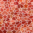 abstract vector stained-glass mosaic background - red stars