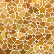 abstract vector stained-glass mosaic background - orange stars