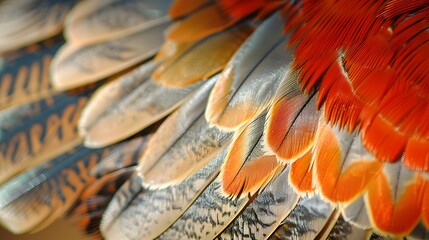 The beautiful wing feathers of Argus Phesant