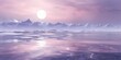 Soft misty waves of lavender and gray in 3D, their shiny surface reflecting the soft glow of moonlight, creating a serene ambiance.