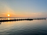 Fototapeta Pomosty - sunset at the pier