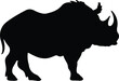 woolly rhinoceros  silhouette