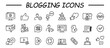 © Alexander - Blogging icon collection. Containing influencer, content, creation, vlogger, social media, digital marketing and community icons. Vector illustration.