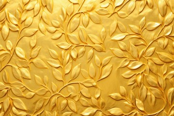 Poster - Gold leaf structure background. Art design. Generate Ai