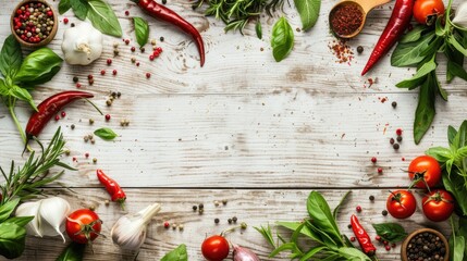 Aufkleber - Assorted fresh vegetables displayed on a rustic wooden table, perfect for healthy eating concept