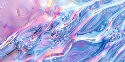 Poster - Close up of a liquid filled surface, suitable for various design projects