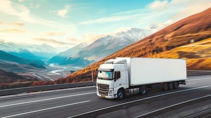 Wall Mural - truck on highway