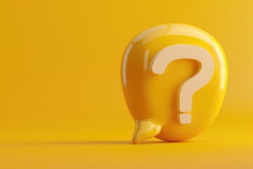 Poster - A yellow egg with a question mark symbol on it. Suitable for educational and creative concepts