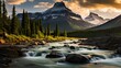Panoramic view of Banff National Park, Alberta, Canada