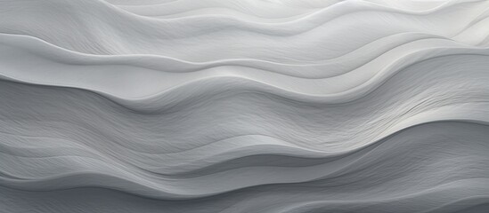 Poster - This close-up shows a white wall with intricate wavy lines, creating a visually dynamic pattern on the textured surface.