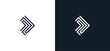 Forward Arrow Tech Logo Concept icon sign symbol Design Element. Vector illustration logo template