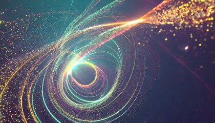  abstract background of bright glowing particles and paths