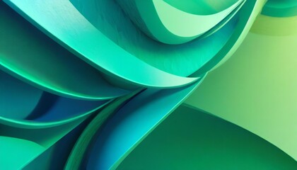 Wall Mural - abstract blue and green background realistic 3d rendering