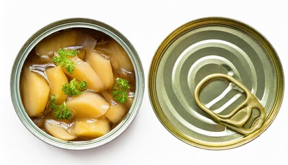 Wall Mural - canned food isolated with clipping path