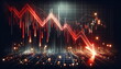 © Artiroz - Stock Market Analysis, Visual 3D Graphical Representation of Financial Data during inflation