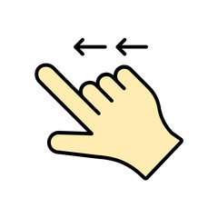 Poster - hand icon. lineal color icon