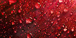 Ruby Raindrops Macro Background. A striking close-up of crimson red raindrops on a windowpane, with glistening surfaces and vibrant colors, capturing the beauty of a rainy day.