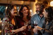 © MediaRaw - A group of people are laughing and holding wine glasses