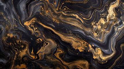 Wall Mural - black and gold abstract background