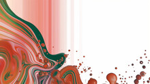 A Colorful Abstract Painting With A Red And Green Swirl