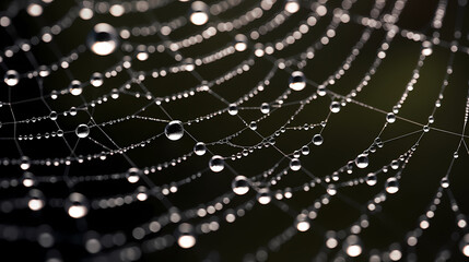 The intricate pattern of a spider web symbolizes networking technology