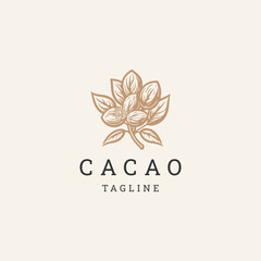 Poster - Cacao logo vector icon design template