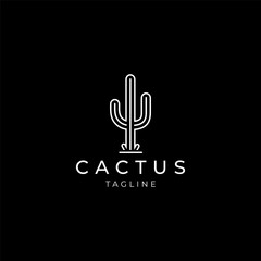 Wall Mural - Cactus logo vector icon design template