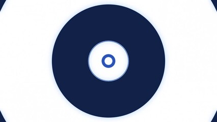 Aufkleber - Animation with moving circles and pulse wave. Design. Ring in center pulsates and gives annular wave. Background animation with circles and wave ripples