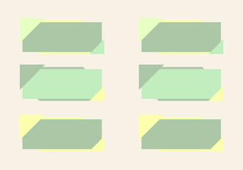 Wall Mural - Modern abstract vector banner set. Flat geometric shapes of different colors and different style. Template for web or print design.