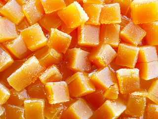 Canvas Print - a pile of orange gummy squares