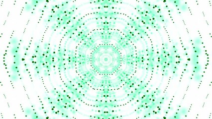 Poster - Hypnotic circular pattern moving from dots. Design. Dots move in geometrically circular pattern. Kaleidoscopic pattern of dots on white background
