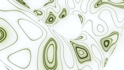 Poster - Stream moving with distorted pattern of circular lines. Design. Plasma pattern with lines in moving stream. Abstract bending of flow with moving circular pattern of lines