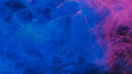 Wall Mural - Glitter mist texture color smoke blue pink ink