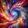 Colorful vortex energy ,multicolor spiral swirls 